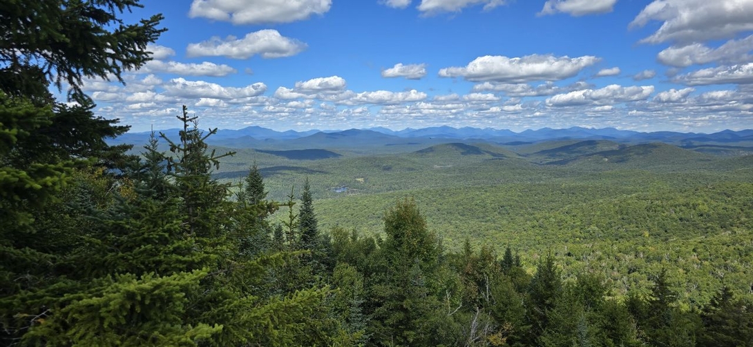 high peaks in the distance