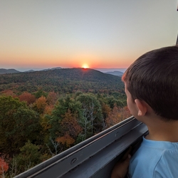 sunrise on  belfry