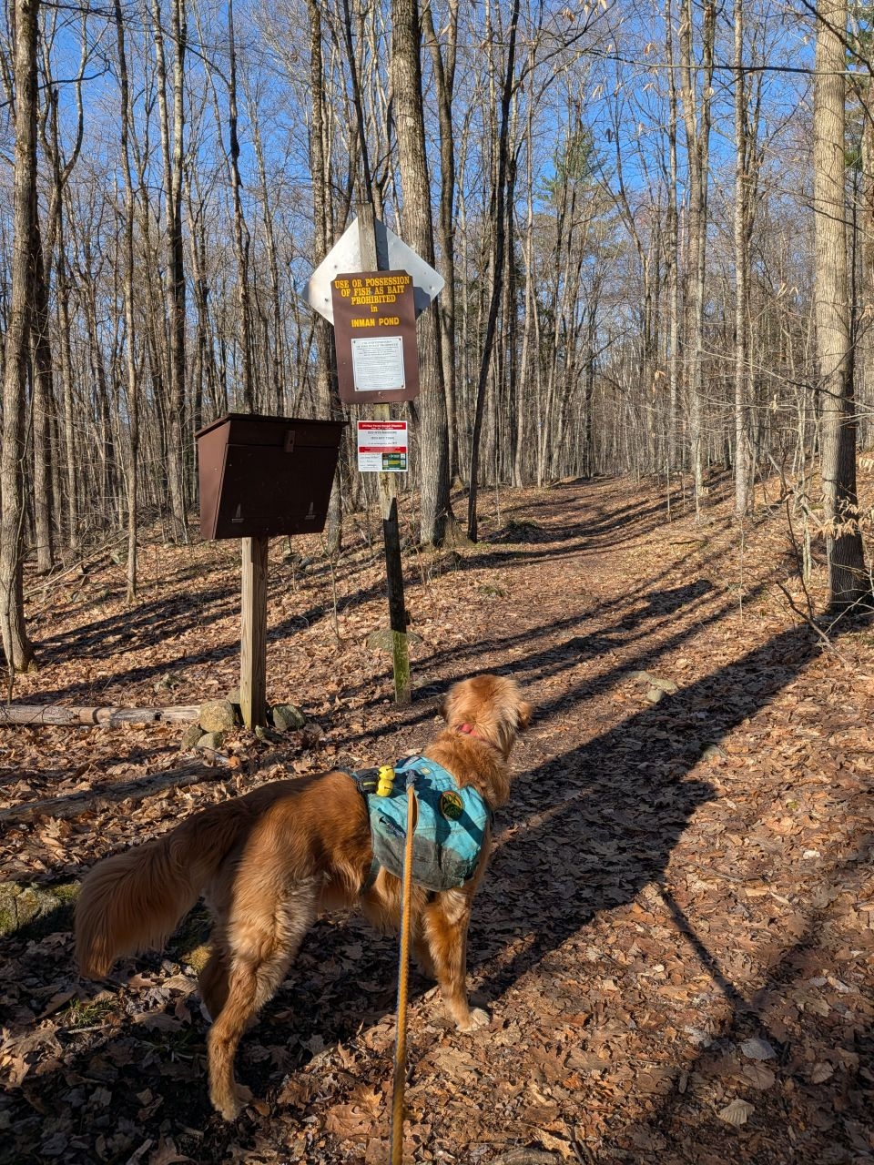 Inman pond trailhead register