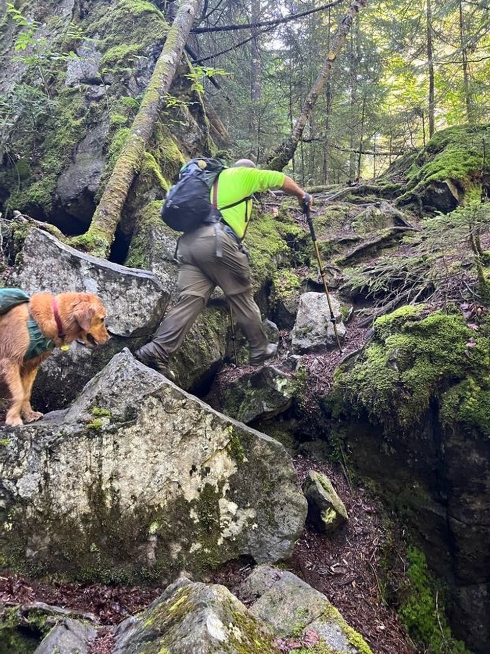 up some rocks
